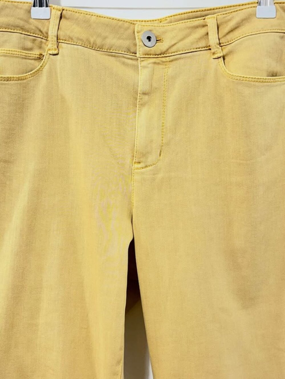 J. Jill Authentic Fit Frayed Hem CroppedGolden Yellow Elevated Jeans [size 12] - Picture 3 of 9